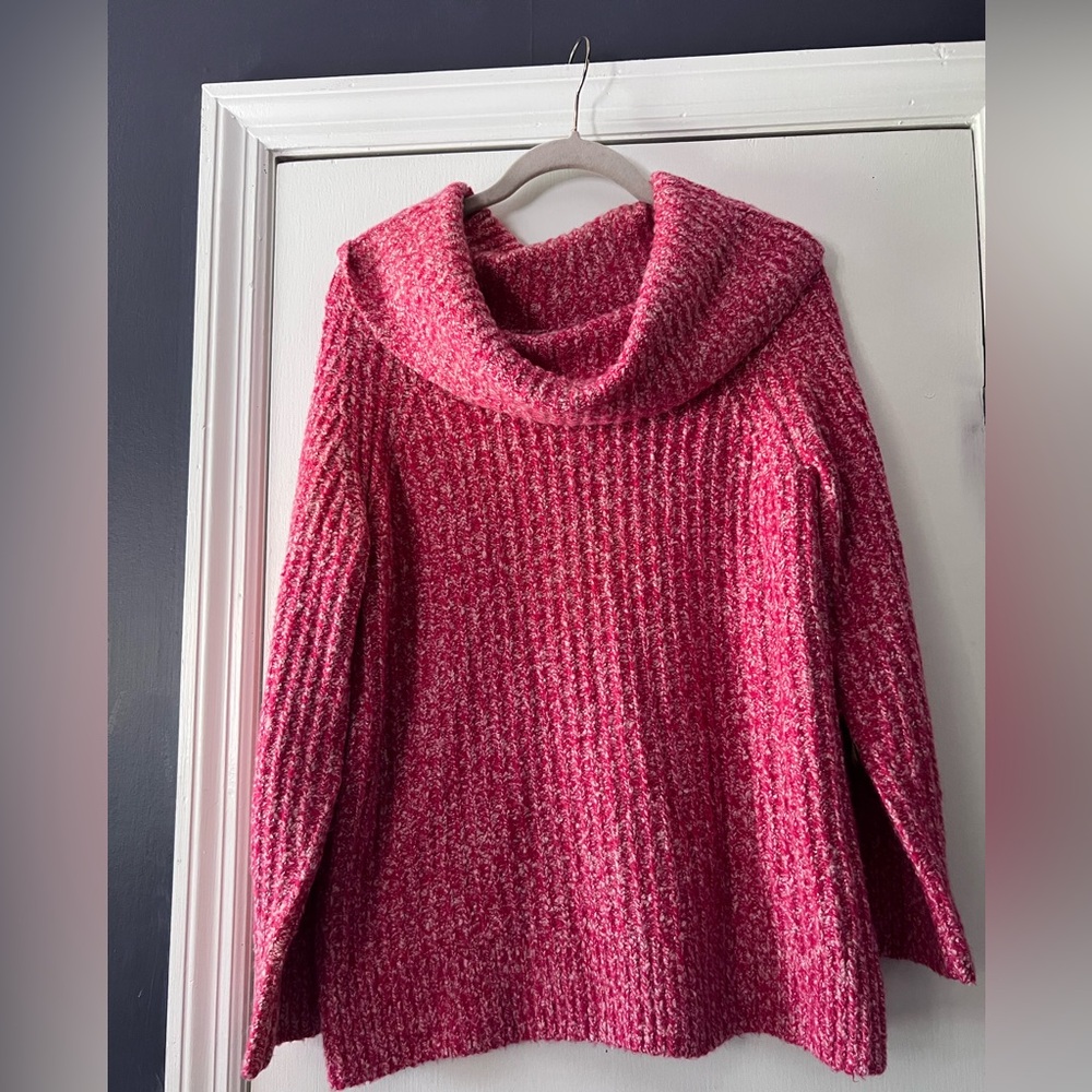 Madewell Pink Cowl Neck Sweater